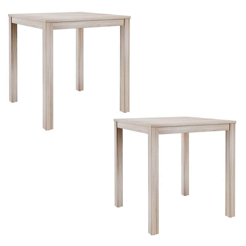 Wallace & Bay Wood End Table in Beige (Set of 2)
