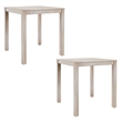 Wallace & Bay Wood End Table in Beige (Set of 2)