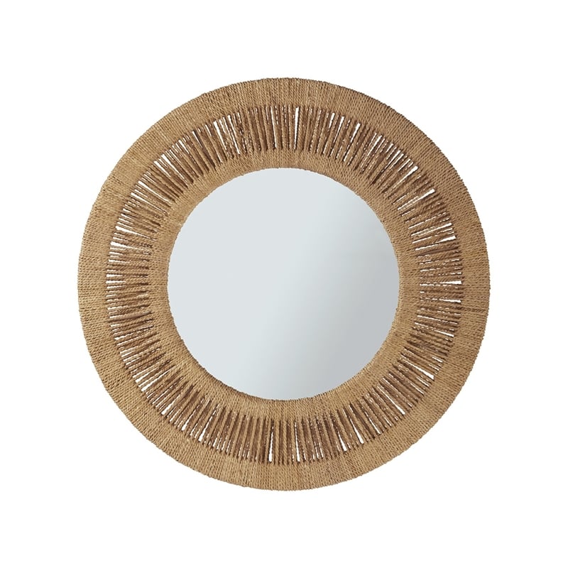 Coastal Living Escape Coca Plum Woven Rattan Accent Mirror - Brown