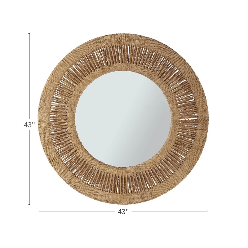 Coastal Living Escape Coca Plum Woven Rattan Accent Mirror - Brown