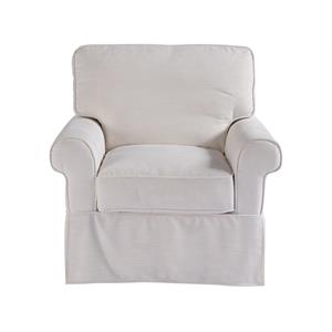 ventura upholstered arm chair in daily snow white finish performance fabric