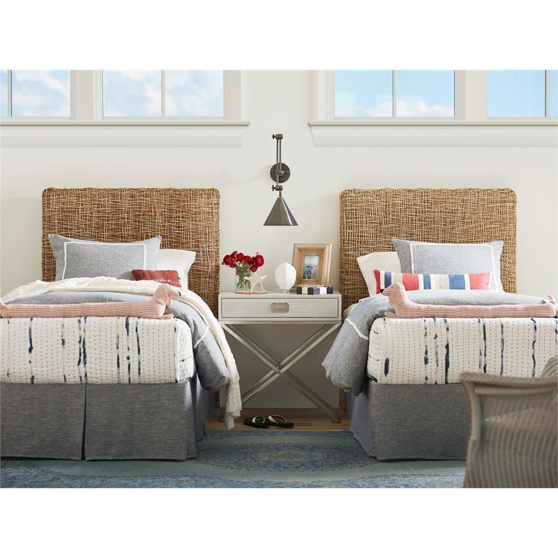 Coastal Living Escape Rattan Nesting Headboard Twin in Brown