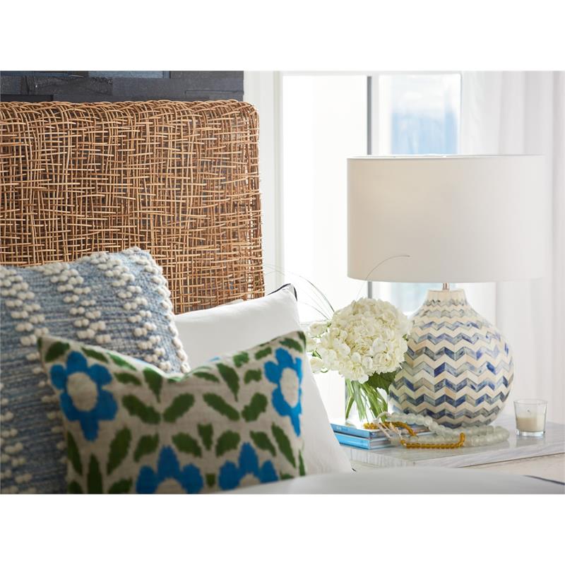 Coastal Living Escape Rattan Nesting Headboard FullQueen in Brown