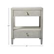 Coastal Living Escape Wood Bedside Table in Gray Finish