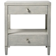 Coastal Living Escape Wood Bedside Table in Gray Finish
