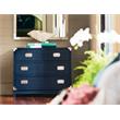 Coastal Living Escape Coastal Wood Campaign Chest in Blue