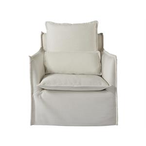 escape siesta key swivel chair in daily snow white finish performance fabric