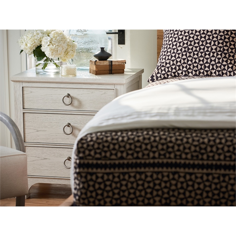 Coastal Living Furniture Escape 3 Drawer Nightstand in Sandbar Gray Finish