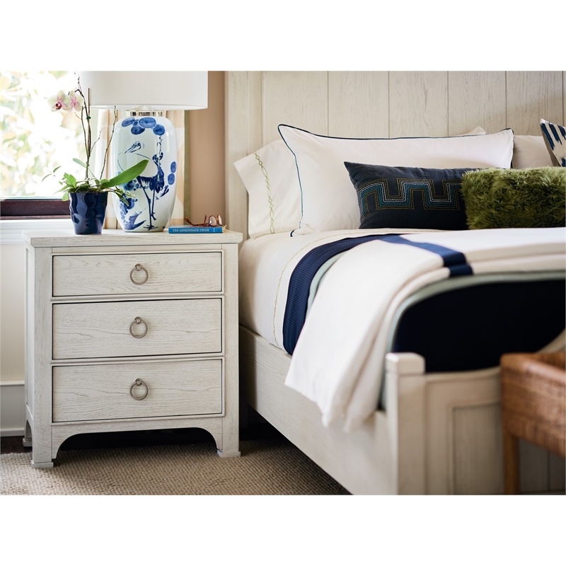 Coastal Living Furniture Escape 3 Drawer Nightstand in Sandbar Gray Finish