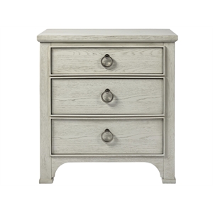 coastal living furniture escape 3 drawer nightstand in sandbar gray finish