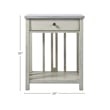 Coastal Living Escape One Drawer Nightstand in Gray Finish with Stone Top