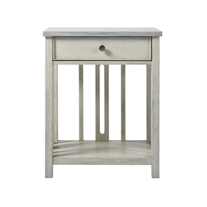 coastal living escape one drawer nightstand in gray finish with stone top