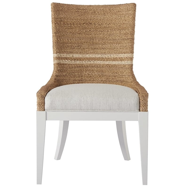 Escape Siesta Key Rattan Dining Chair in White Finish Set of Two
