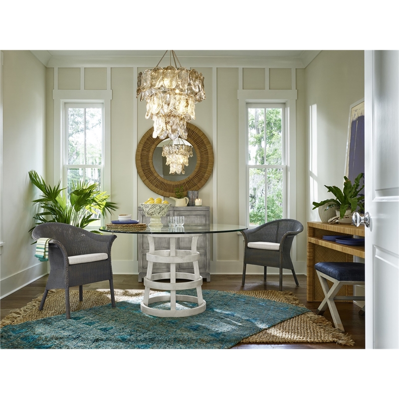 Coastal Living Escape Round Glass, 44 Round Glass Dining Table