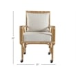 Newport Woven Brown Rattan Dining and Game Chair on Casters Set of Two