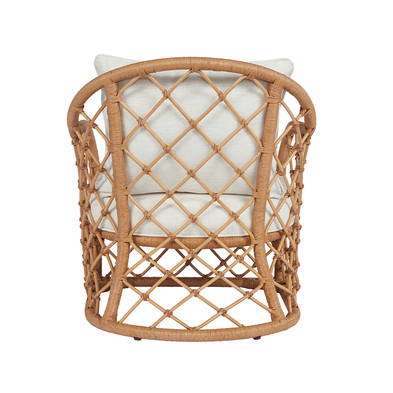 Coastal Living Miramar Accent Chair in Natural Tan Rope and Cane