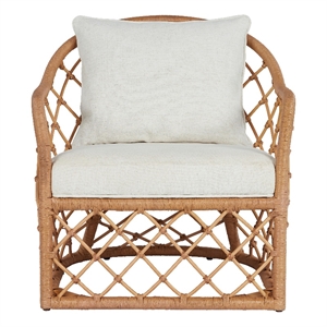 Coastal Living Miramar Accent Chair in Natural Tan Rope and Cane