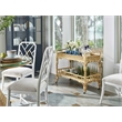 Coastal Living 5 O'Clock Bar Cart in Natural Tan Cane