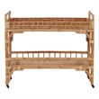 Coastal Living 5 O'Clock Bar Cart in Natural Tan Cane