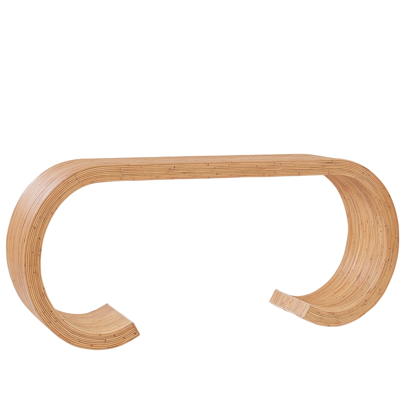 Coastal Living St Lucia Console in Tan Natural Cane