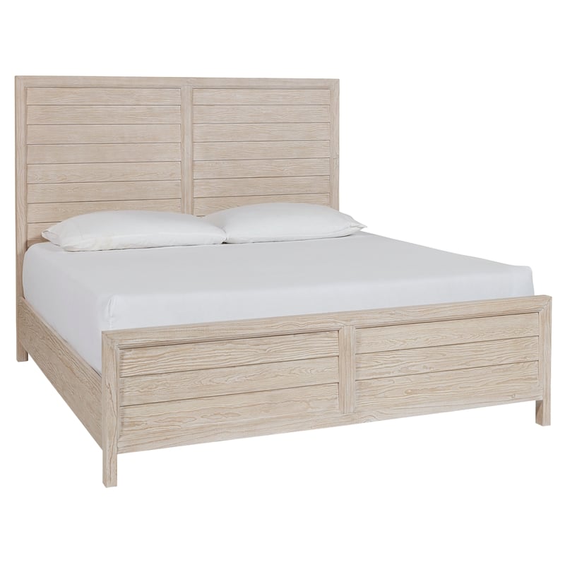Coastal Living Getaway King Wood Panel Bed in Sea Oat