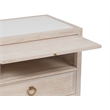 Coastal Living Getaway Drawer Nightstand in Soft White Oak with Stone Top