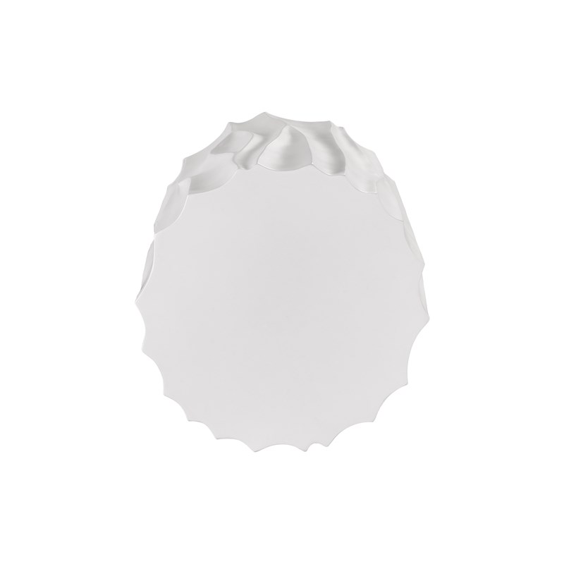 Coastal Living Outdoor Soft White Geneva End Table in Cast Ceramic Concrete