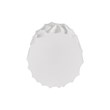 Coastal Living Outdoor Soft White Geneva End Table in Cast Ceramic Concrete