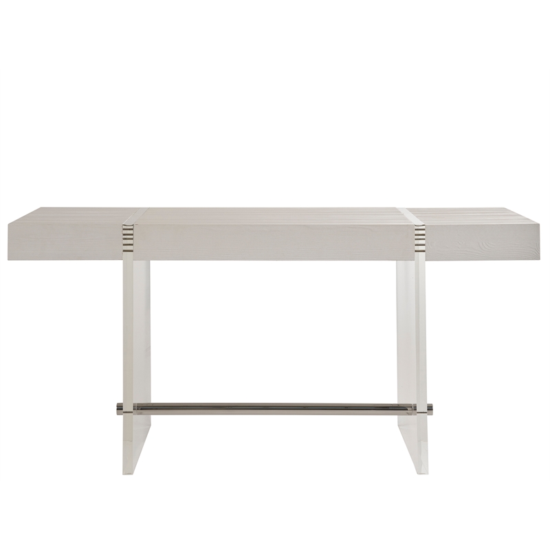 Coastal Living Cabo Writing Desk in Acrylic and Soft Weathered White Oak