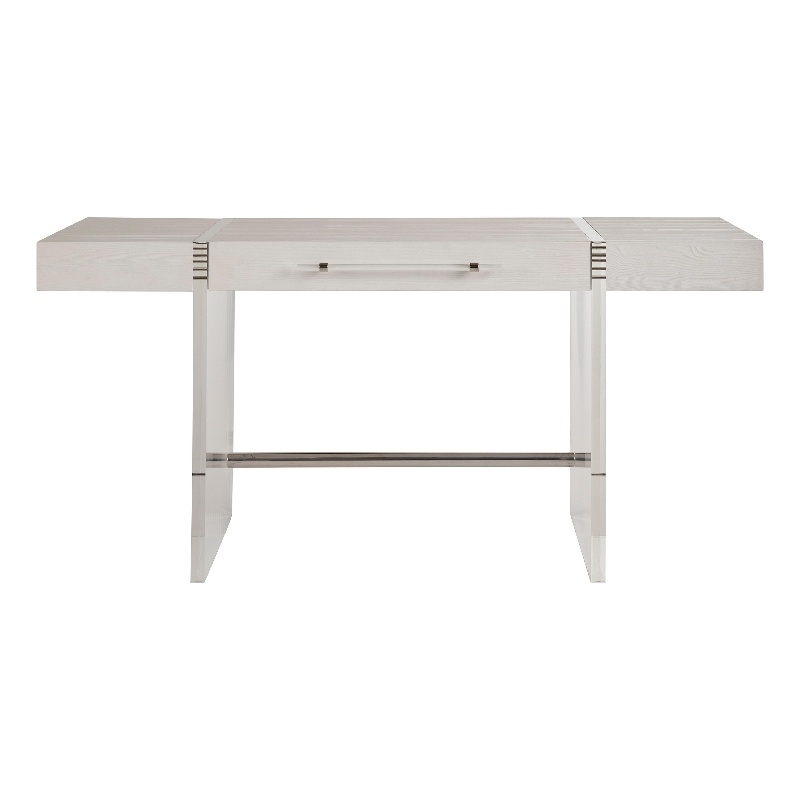 Coastal Living Cabo Writing Desk in Acrylic and Soft Weathered White Oak