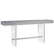 Coastal Living Vineyard Haven Console in Acrylic and Blue Seagrass
