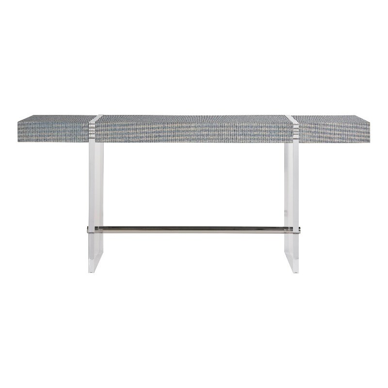 Coastal Living Vineyard Haven Console in Acrylic and Blue Seagrass