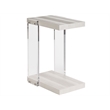 Coastal Living St Kitts Accent Table in Weathered Gray and Acrylic
