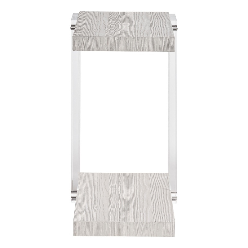 Coastal Living St Kitts Accent Table in Weathered Gray and Acrylic