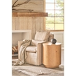 Coastal Living Weekender Natural Oak End Table in Weathered Tan