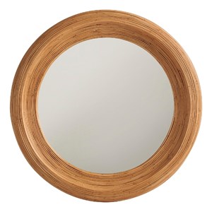 Coastal Living Natural Cane Lakeway Mirror in Tan Finish