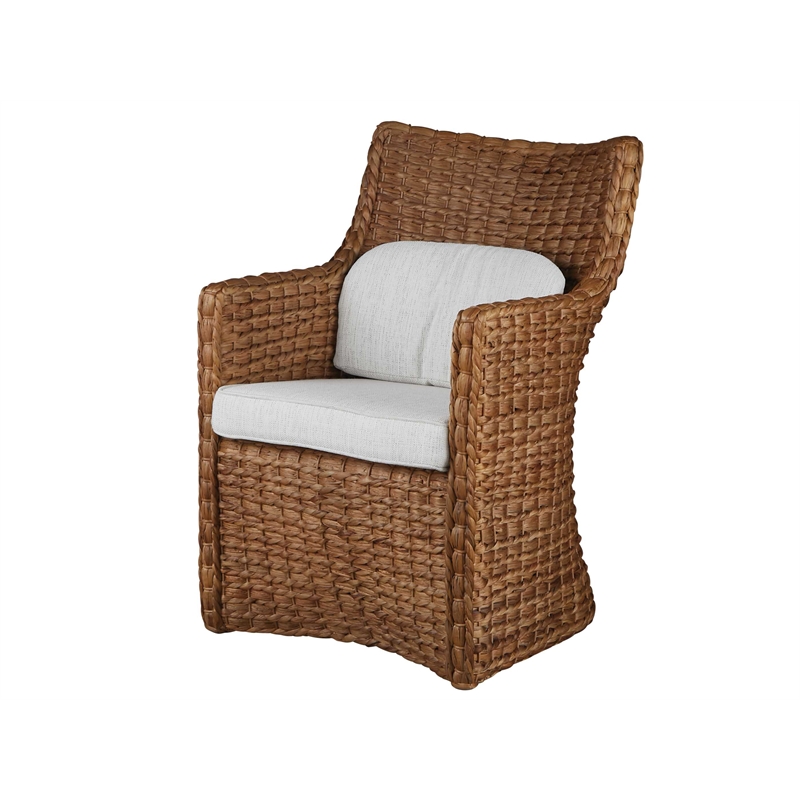 Coastal Living Montego Arm Chair in Natural Tan Woven Hyacinth