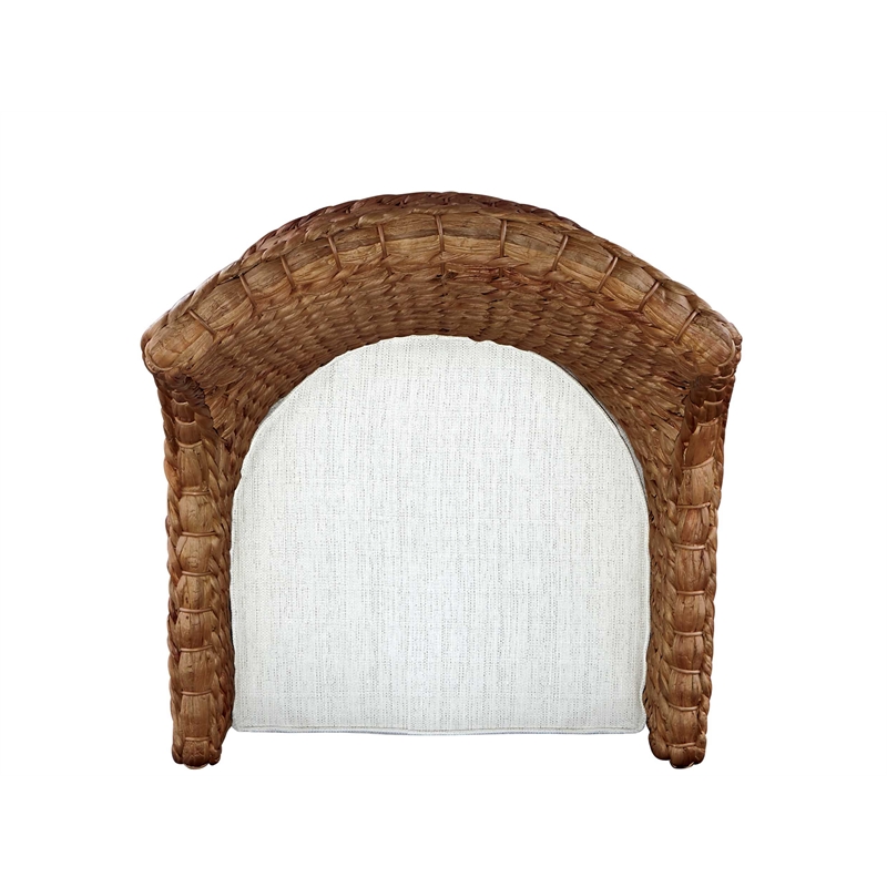 Coastal Living Montego Arm Chair in Natural Tan Woven Hyacinth