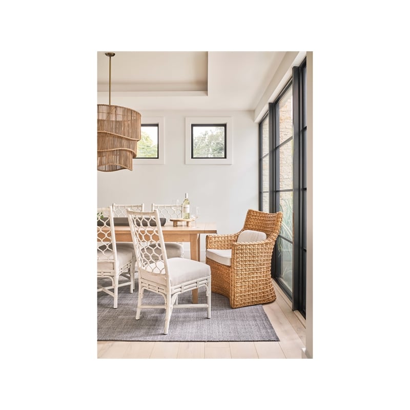 Coastal Living Montego Arm Chair in Natural Tan Woven Hyacinth