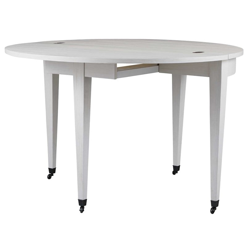 coastal living watercolor dining table in soft white oak