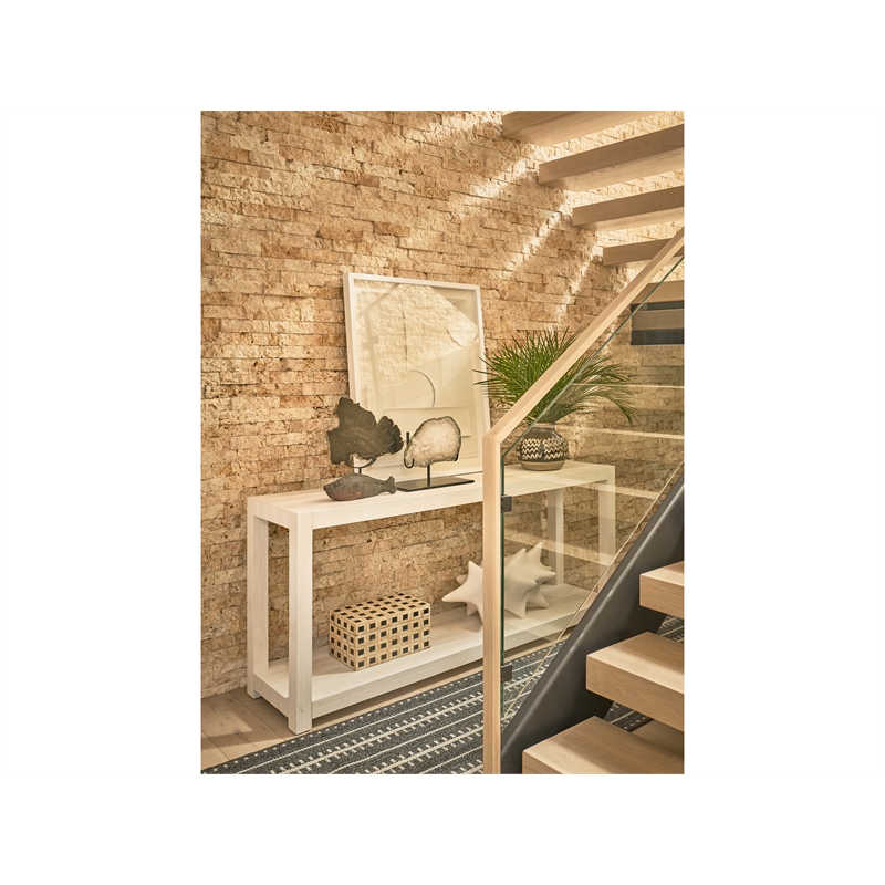 Coastal Living Hermosa Console in Weathered White Oak