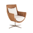 Coastal Living Sullivans Swivel Arm Chair in Natural Tan Wicker
