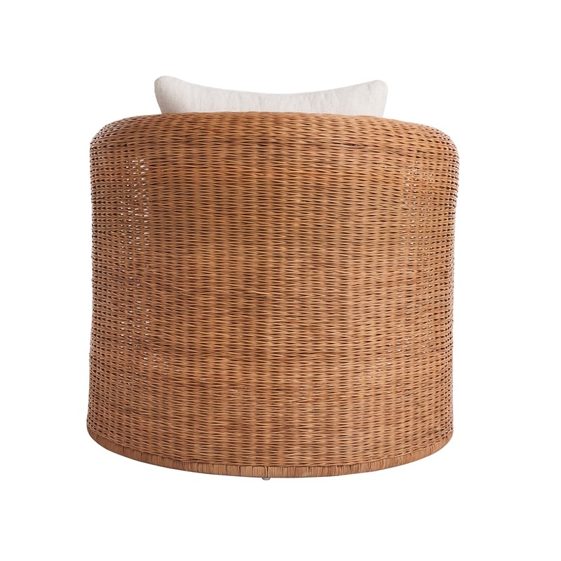 Coastal Living Key Largo Lounge Chair in Natural Tan Wicker