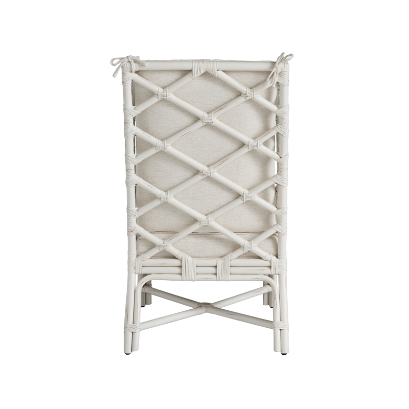 Coastal Living Santa Rosa Arm Chair in Soft White Cane and Rattan