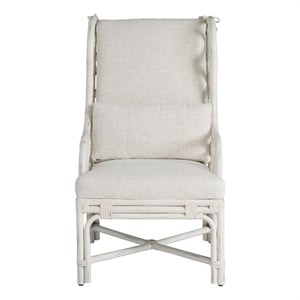 Coastal Living Santa Rosa Arm Chair in Soft White Cane and Rattan