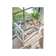 Coastal Living Jupiter Bar Cart in Weathered White Oak & Blue Wrapped Seagrass