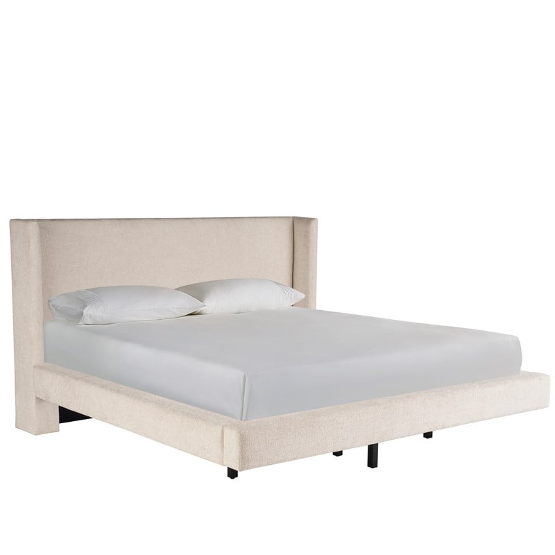 Coastal Living Beige Upholstered Sainte-Ann Bed - Queen