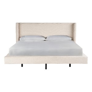 Coastal Living Beige Upholstered Sainte-Ann Bed - Queen