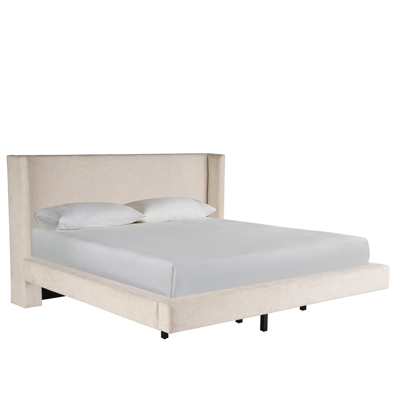 Coastal Living Beige Upholstered Sainte-Ann Bed - King