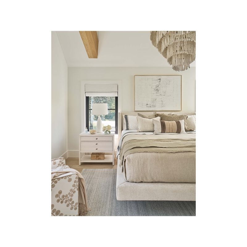 Coastal Living Beige Upholstered Sainte-Ann Bed - King